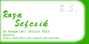 roza sefcsik business card