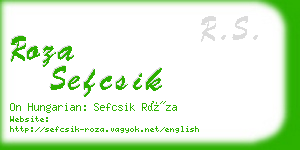 roza sefcsik business card